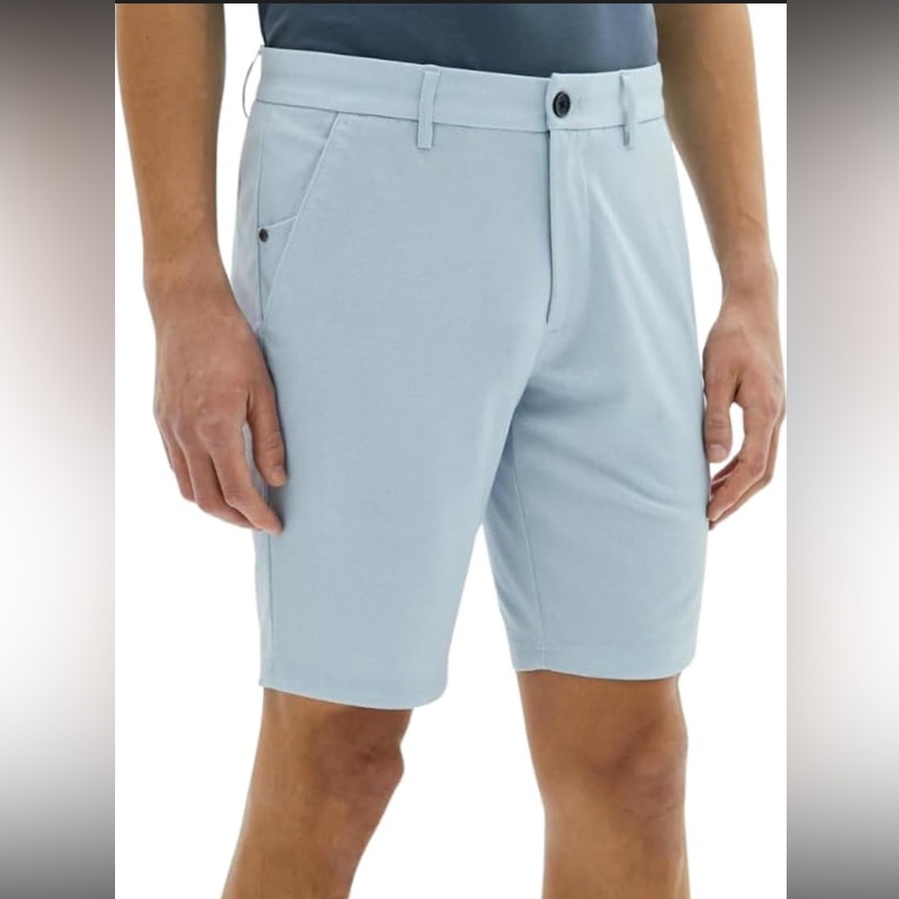 New Robert Barakett Men's Lomita Knit Casual Shorts Size 40 Light Blue